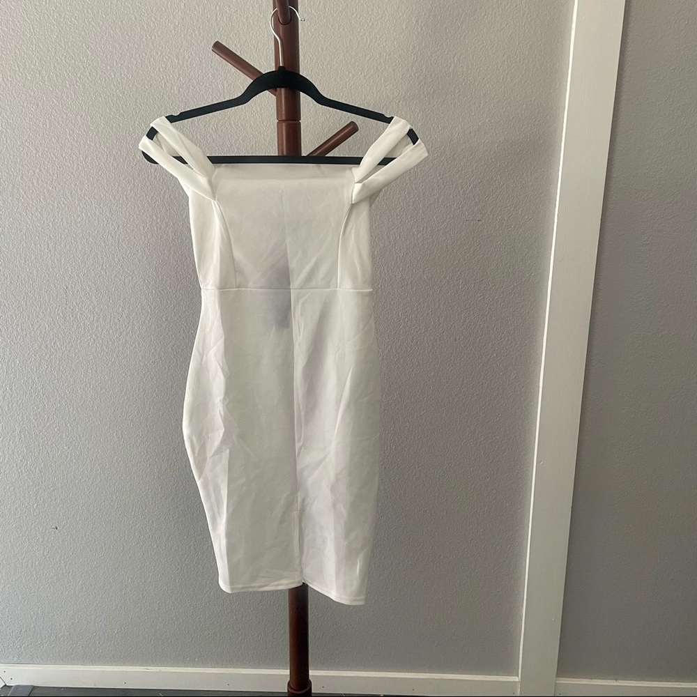 White mini dress